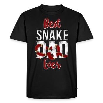 Snake Serpent Dad Father Vintage - Men's Premium Organic T-Shirt - black - Front - Nico (187cm)