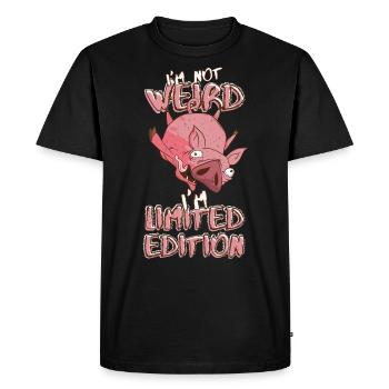 Cartoon Pig in a Nosedive - Édition Limitée - T-shirt Premium bio Homme - noir - Devant - Nico (187cm)