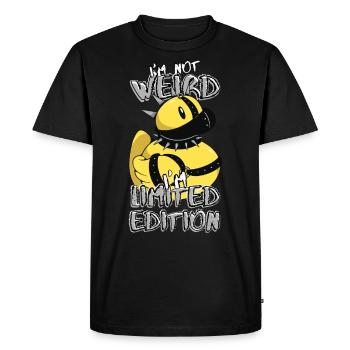 Funny Cartoon Squeaky Duck - Limited Edition - Men's Premium Organic T-Shirt - black - Front - Nico (187cm)