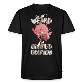 Cartoon Pig in a Nosedive - Édition Limitée - T-shirt Premium bio Homme - noir - Devant - Nico (187cm)