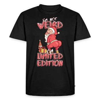 Cartoon Santa Claus Dances - Limited Edition - Men's Premium Organic T-Shirt - black - Front - Nico (187cm)