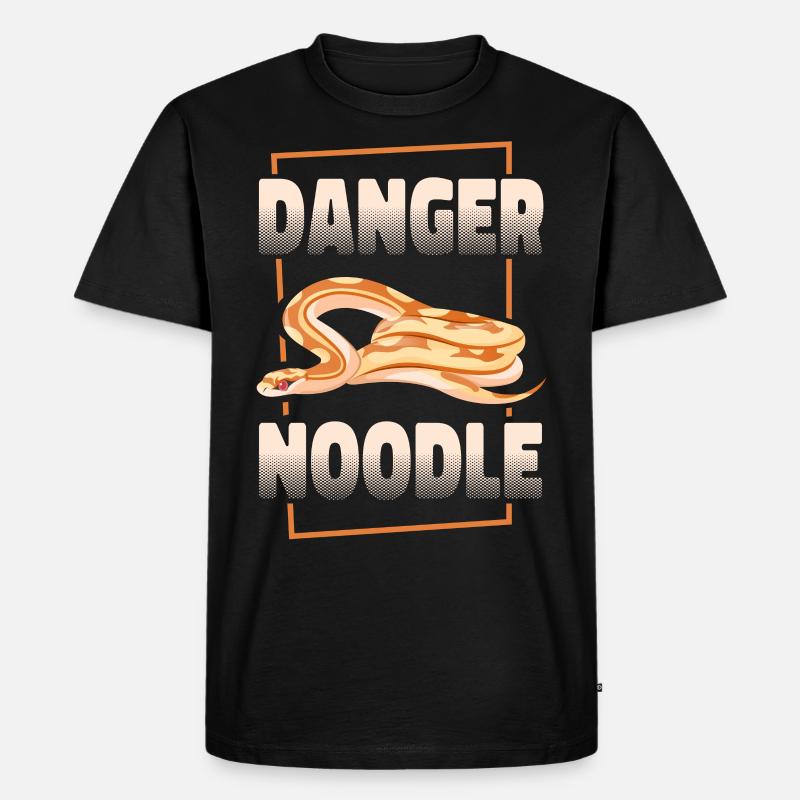 Snake Serpent Danger Noodle - Männer Premium Bio T-Shirt - Schwarz