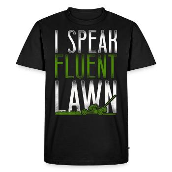 Lawn Mower Mowing Dad Father - Men's Premium Organic T-Shirt - black - Front - Nico (187cm)