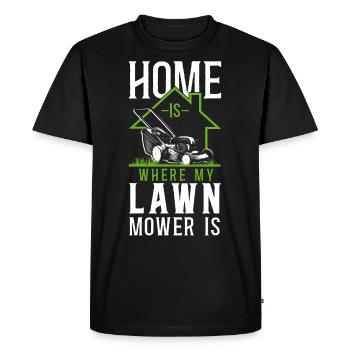 Lawn Mower Mowing Dad Father - Men's Premium Organic T-Shirt - black - Front - Nico (187cm)