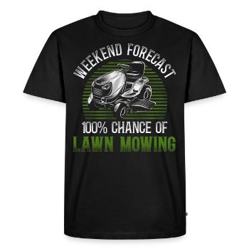 Lawn Mower Mowing Dad Father - Men's Premium Organic T-Shirt - black - Front - Nico (187cm)