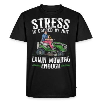 Lawn Mower Mowing Dad Father - Men's Premium Organic T-Shirt - black - Front - Nico (187cm)