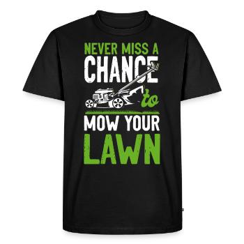 Lawn Mower Mowing Dad Father - Men's Premium Organic T-Shirt - black - Front - Nico (187cm)