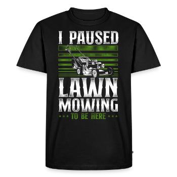 Lawn Mower Mowing Dad Father - Men's Premium Organic T-Shirt - black - Front - Nico (187cm)