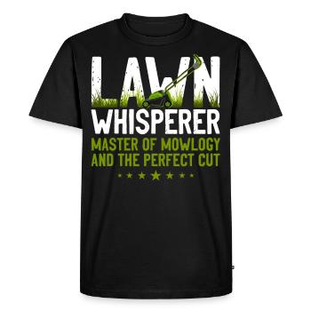 Lawn Mower Mowing Dad Father - Men's Premium Organic T-Shirt - black - Front - Nico (187cm)