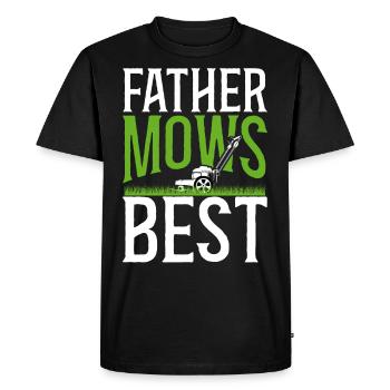 Lawn Mower Mowing Dad Father - Men's Premium Organic T-Shirt - black - Front - Nico (187cm)