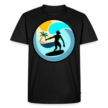 Surfing Skimboarding Surfer Skimboard Surfing - Men's Premium Organic T-Shirt - black - Front - Nico (187cm)