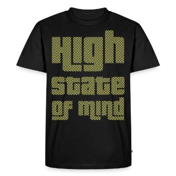 État d’ élevé - COUPE NOIRE - T-shirt Premium bio Homme - noir - Devant - Nico (187cm)