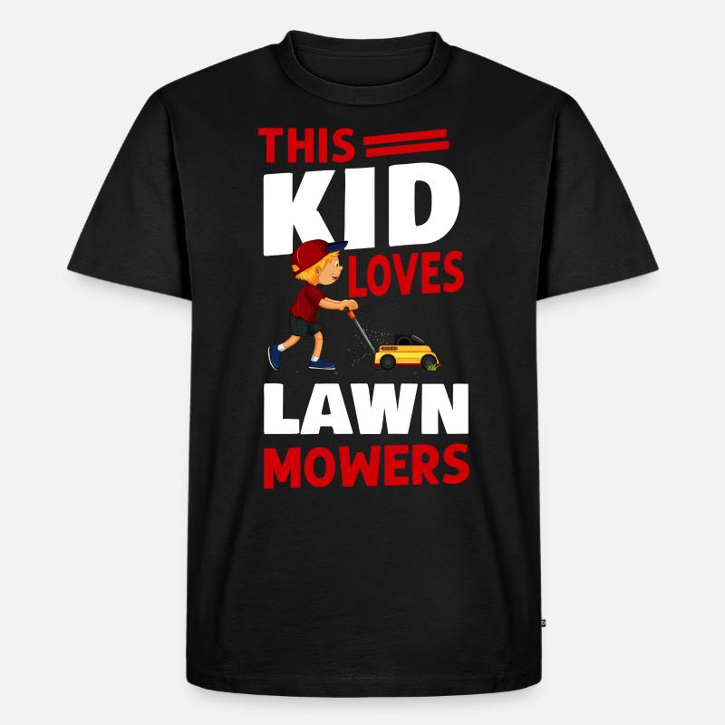 Lawn Mower Mowing Dad Father - Männer Premium Bio T-Shirt - Schwarz