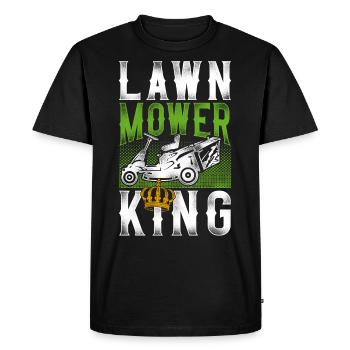 Lawn Mower Mowing Dad Father - Men's Premium Organic T-Shirt - black - Front - Nico (187cm)