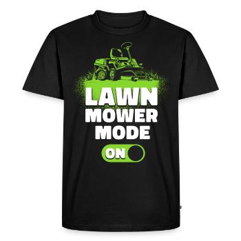 Lawn Mower Mowing Dad Father - Men's Premium Organic T-Shirt - black - Front - Nico (187cm)