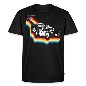 Lawn Mower Mowing Dad Father - Men's Premium Organic T-Shirt - black - Front - Nico (187cm)