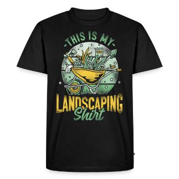 Landscaper Landscaping Landscape - Men's Premium Organic T-Shirt - black - Front - Nico (187cm)