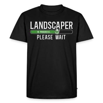 Landscaper Landscaping Landscape - Men's Premium Organic T-Shirt - black - Front - Nico (187cm)
