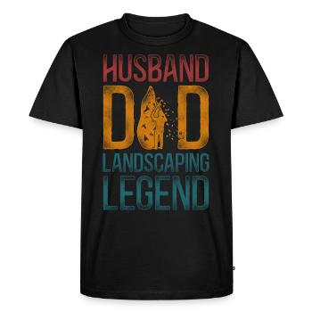 Landscaper Landscaping Landscape - Men's Premium Organic T-Shirt - black - Front - Nico (187cm)