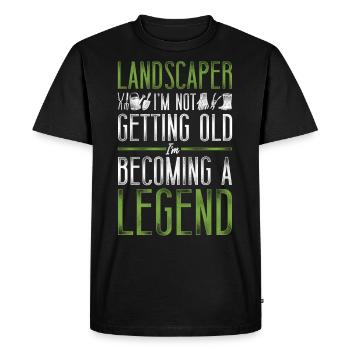 Landscaper Landscaping Landscape - Men's Premium Organic T-Shirt - black - Front - Nico (187cm)