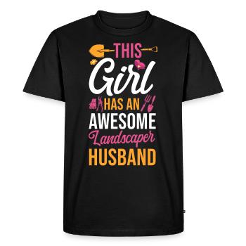 Paysagiste Aménagement Paysager - T-shirt Premium bio Homme - noir - Devant - Nico (187cm)