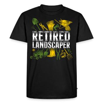 Landscaper Landscaping Landscape - Men's Premium Organic T-Shirt - black - Front - Nico (187cm)