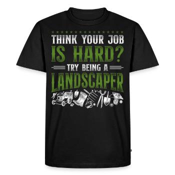 Paysagiste Aménagement Paysager - T-shirt Premium bio Homme - noir - Devant - Nico (187cm)