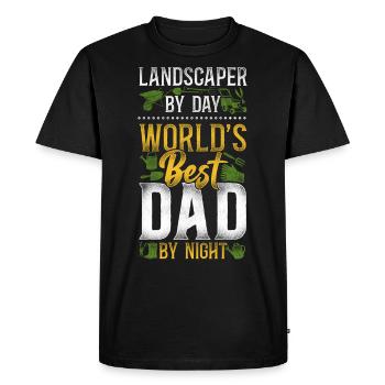 Landscaper Landscaping Landscape - Men's Premium Organic T-Shirt - black - Front - Nico (187cm)