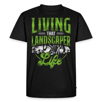 Landscaper Landscaping Landscape - Men's Premium Organic T-Shirt - black - Front - Nico (187cm)