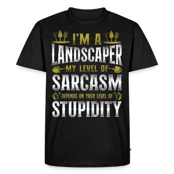 Landscaper Landscaping Landscape - Men's Premium Organic T-Shirt - black - Front - Nico (187cm)