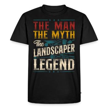 Landscaper Landscaping Landscape - Men's Premium Organic T-Shirt - black - Front - Nico (187cm)