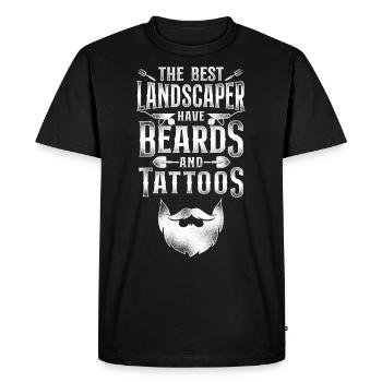 Landscaper Landscaping Landscape - Men's Premium Organic T-Shirt - black - Front - Nico (187cm)