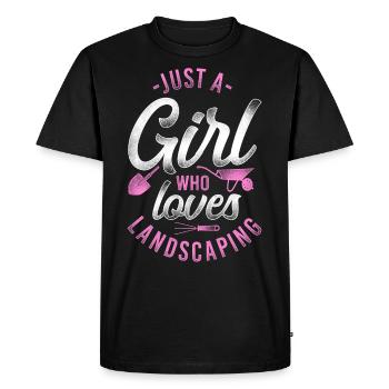 Paysagiste Aménagement Paysager - T-shirt Premium bio Homme - noir - Devant - Nico (187cm)