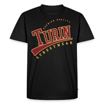Turin Torino Italy College High School Style - Men's Premium Organic T-Shirt - black - Front - Nico (187cm)