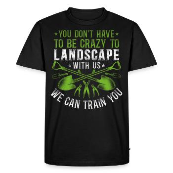 Landscaper Landscaping Landscape - Men's Premium Organic T-Shirt - black - Front - Nico (187cm)