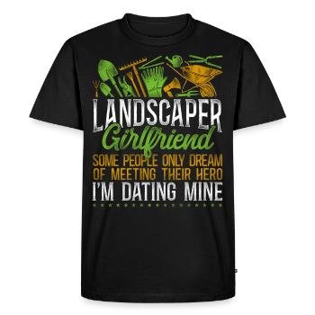 Paysagiste Aménagement Paysager - T-shirt Premium bio Homme - noir - Devant - Nico (187cm)