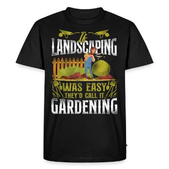 Landscaper Landscaping Landscape - Men's Premium Organic T-Shirt - black - Front - Nico (187cm)