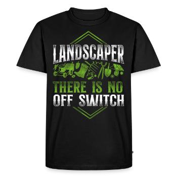 Landscaper Landscaping Landscape - Men's Premium Organic T-Shirt - black - Front - Nico (187cm)