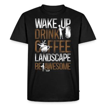Paysagiste Aménagement Paysager - T-shirt Premium bio Homme - noir - Devant - Nico (187cm)