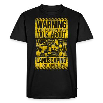 Paysagiste Aménagement Paysager - T-shirt Premium bio Homme - noir - Devant - Nico (187cm)