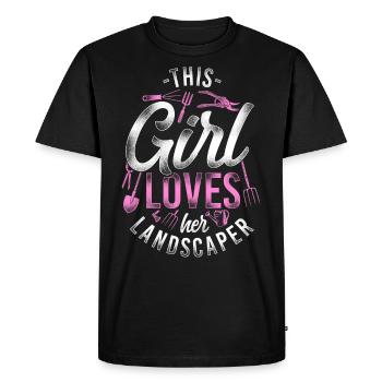 Paysagiste Aménagement Paysager - T-shirt Premium bio Homme - noir - Devant - Nico (187cm)