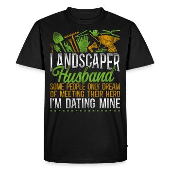 Landscaper Landscaping Landscape - Men's Premium Organic T-Shirt - black - Front - Nico (187cm)