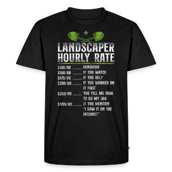 Landscaper Landscaping Landscape - Men's Premium Organic T-Shirt - black - Front - Nico (187cm)