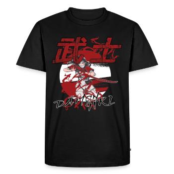 Demon Girl Schwertmeister ninja In Anime Style - T-shirt Premium bio Homme - noir - Devant - Nico (187cm)