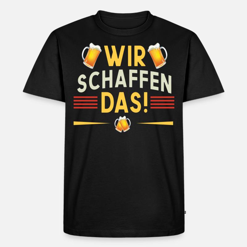 Wir schaffen das - Männer Premium Bio T-Shirt - Schwarz