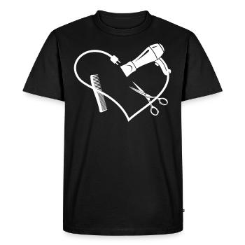Hair Stylist Scissors Blow Dryer - Men's Premium Organic T-Shirt - black - Front - Nico (187cm)