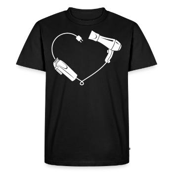 Hair Stylist Scissors Blow Dryer - Men's Premium Organic T-Shirt - black - Front - Nico (187cm)