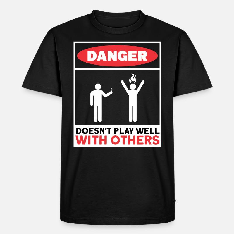 Antisocial Introvert Hate People - Männer Premium Bio T-Shirt - Schwarz