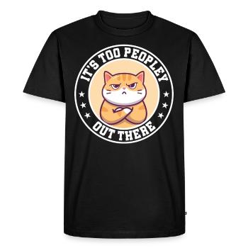 C’est trop folklorique là-bas antisocial - T-shirt Premium bio Homme - noir - Devant - Nico (187cm)