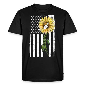 Paysagiste Architecte Paysagiste Usa - T-shirt Premium bio Homme - noir - Devant - Nico (187cm)